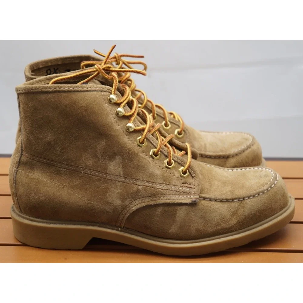 RARE VTG WOLVERINE SUEDE PIGSKIN Soft toe BOOT Sz 8.5(EEE) Wide